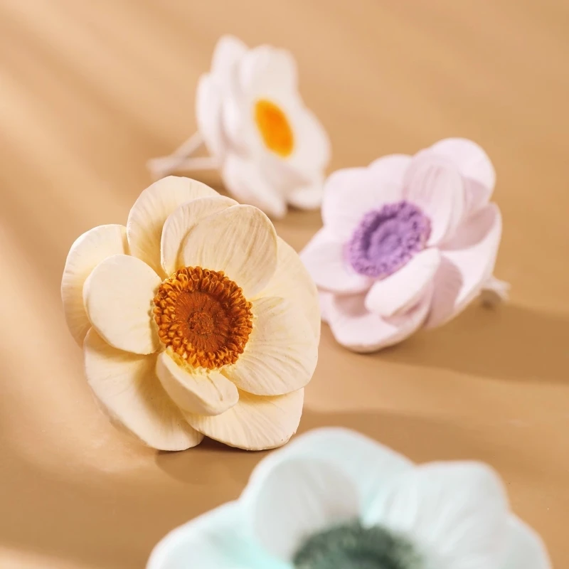 

Mini Flower Aromatherapy Wax Gypsum Silicone Mold DIY Plaster Crafts Scented Candle Decoration Molds