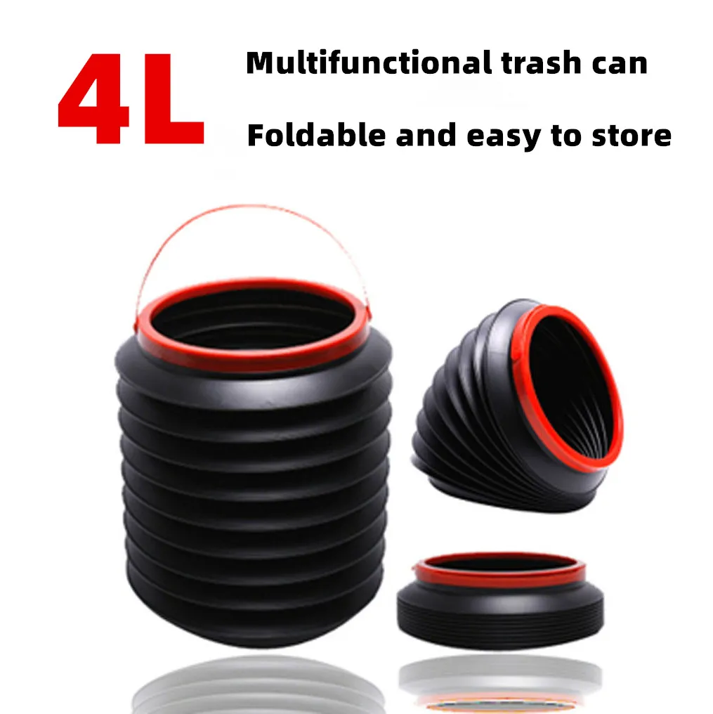 

4L Magic Sticker Folding Telescopic Trash Bin Storage Bucket Multifunctional Storage Box Container