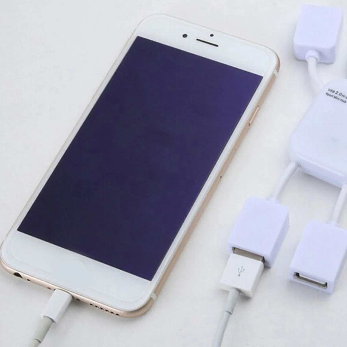 

4 Ports Usb 2.0 Hub People Shape Compact Data Splitter For Laptop Desktop Tablet Pc White 480Mbps Transfer Rate Usb Hub 2.0