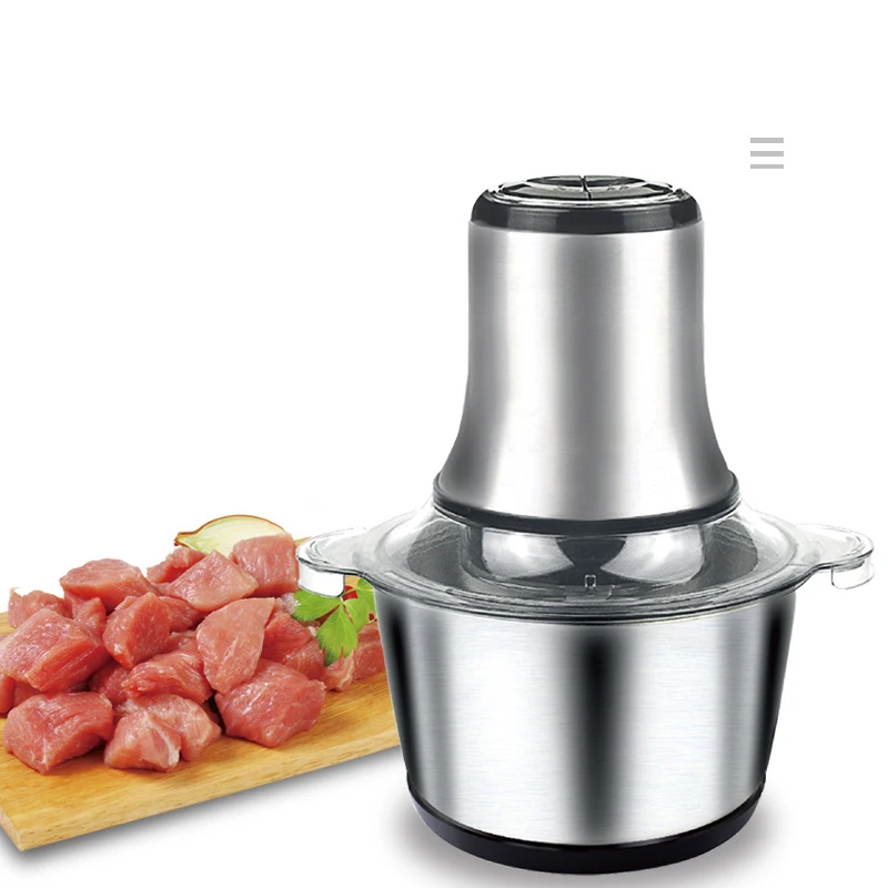 

Household Small Electric Meat Grinder Speeds Stainless Steel Electric Chopper Automatic Mincing Machine Food Processor