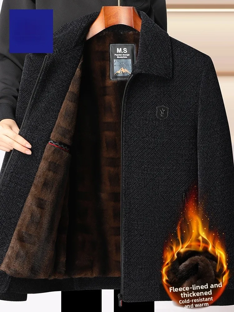 

Мужское пальто Lormen Fce Lined Thiened ort, зимнее теплое повседневное шерстяное пальто Jaet Busin Gentleman Sle Long Sve на молнии C...