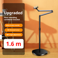 Floor Tablet Stand Universal Cell Phone Mobile Phone Holder Phablet Live Tablet Grip Lazy Support for Live Stream Clip Holder
