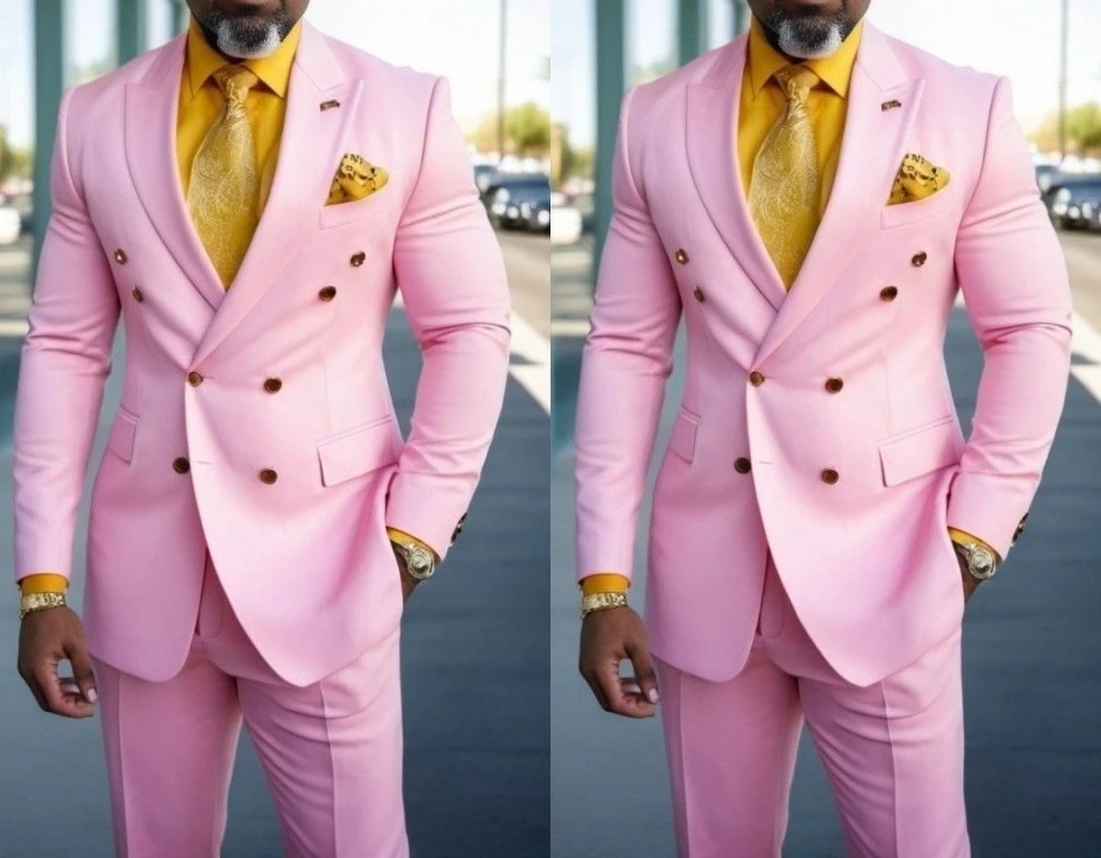 

2 Pcs Men Suits Formal Wedding Party Tuxedo Business Fashion Prom Suits Wear