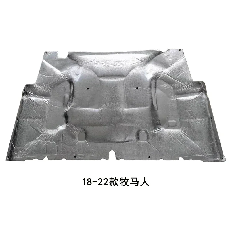 2018-22 for Jeep Wrangler Car Aluminum Foil Heat Sound Insulation Cotton Front Hood Engine Firewall Mat Pad Cover Noise Deadener