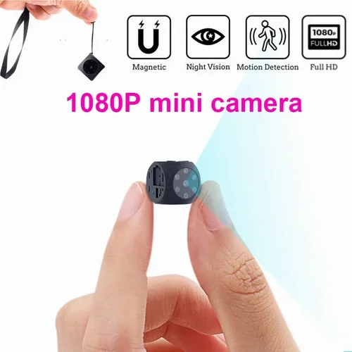 Imagen 1 del producto Mini cámara corporal portátil 1080P HD, grabadora de vídeo de visión nocturna, gran angular, detección de movimiento, grabación en bucle magnético, cámaras Espia