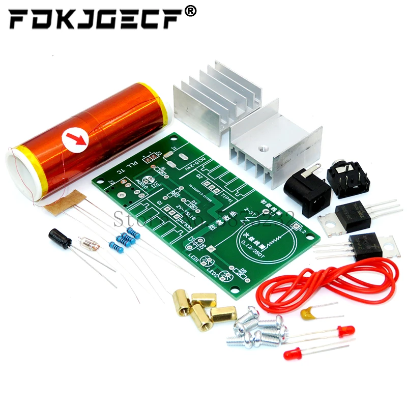 Mini Tesla Coil DIY Kit DC 15-24V 15W Tesla Music Coil Plasma Speaker Electronic Kit Arc Plasma Scientific Toy