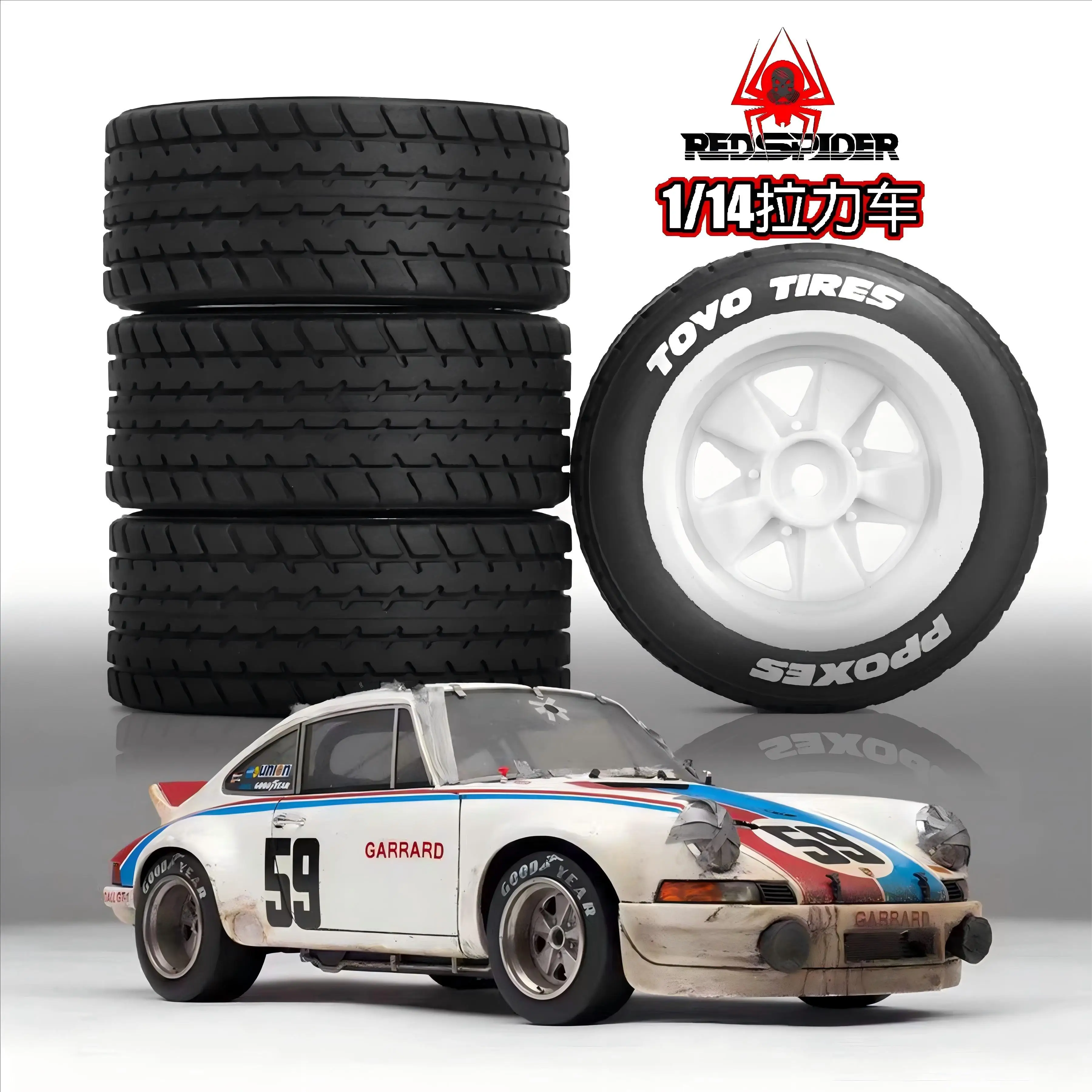 

4Pcs 60mm RC Upgrade Wheels Tires Set for Tamiya M03 M04 M05 MB01 Models, High Performance Upgrade Parts