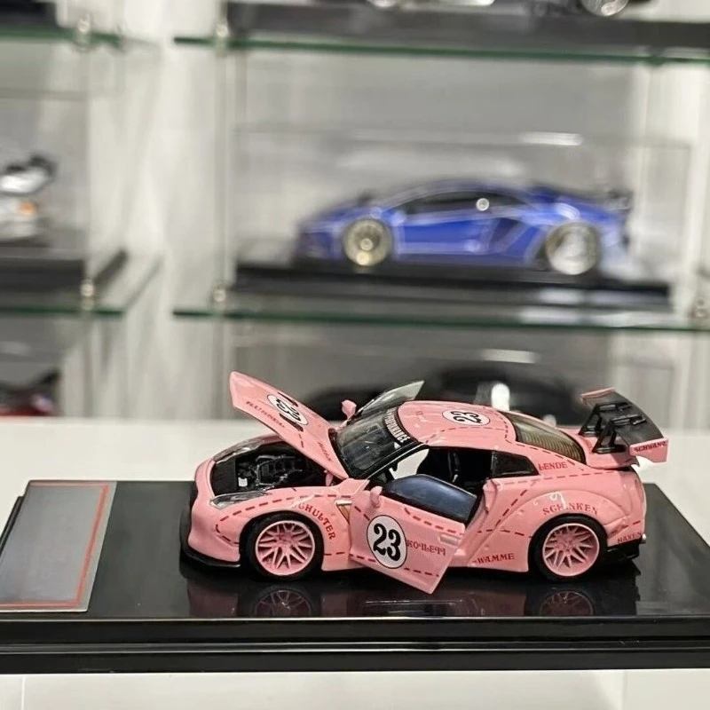 for MC Nissan GTR R35 LB Full Open 1:64 Alloy Simulation High-end Car Model Collection Ornament