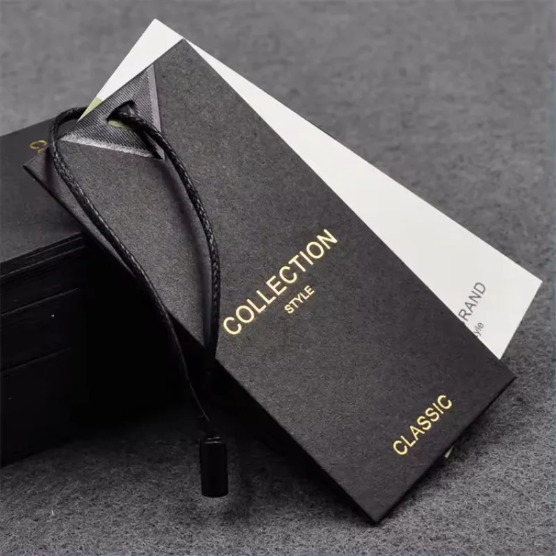 Custom..pieces.Luxury Recycled Garment Labels Embossed Custom cloth Printing Hang Special Cardboard Name Hangtags F