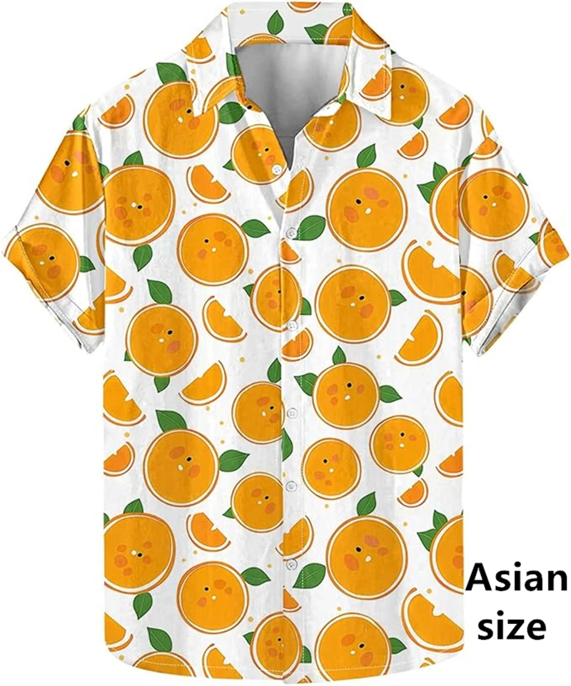 Summer Lemon Fruit Pattern Shirt Men Women 3D Printed Hawaiian Shirt Unisex Casual Vacation Beach Button Lapel Y2k Trendy Blouse