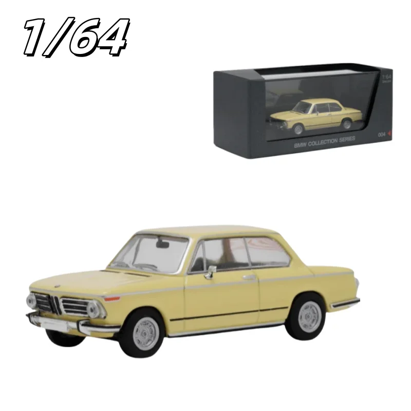 Modelo de coche estático de simulación de aleación BMW 2002 Original, colección de juguetes decorativos para niños, regalos de vacaciones para niños, 1:64