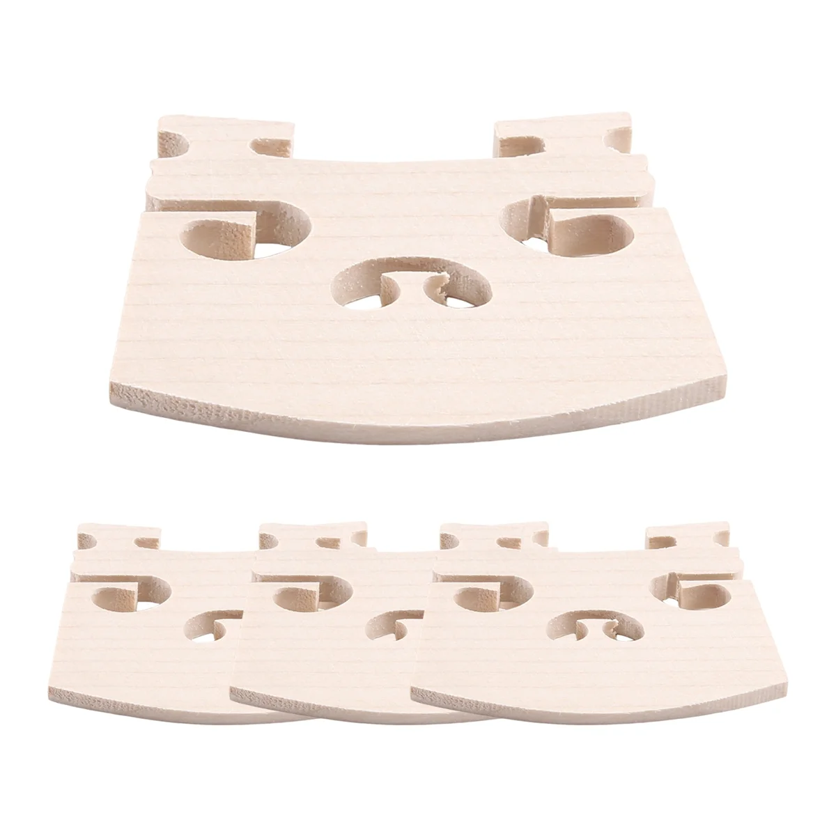 أجزاء الكمان Lo-ok Violin-Bridge-5pc-4/4 أجزاء كمان جسر القيقب، 4 قطع