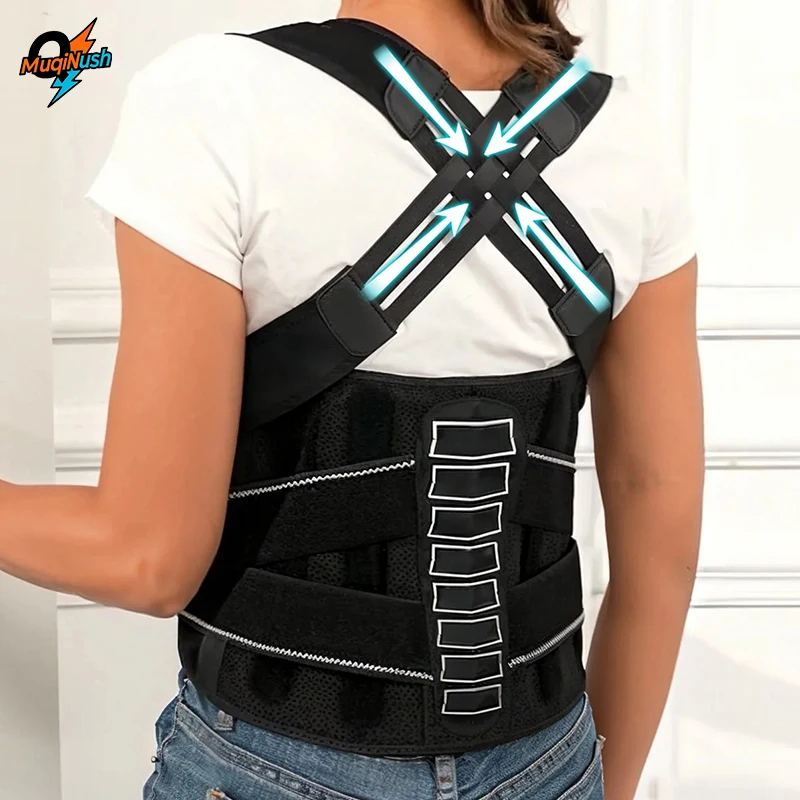 

MuqiNush 1 PC Male and Female Back Support - Posture Corrector Adjust Shoulder Upper Lower Pain to Relieve Scoliosis Hunchback
