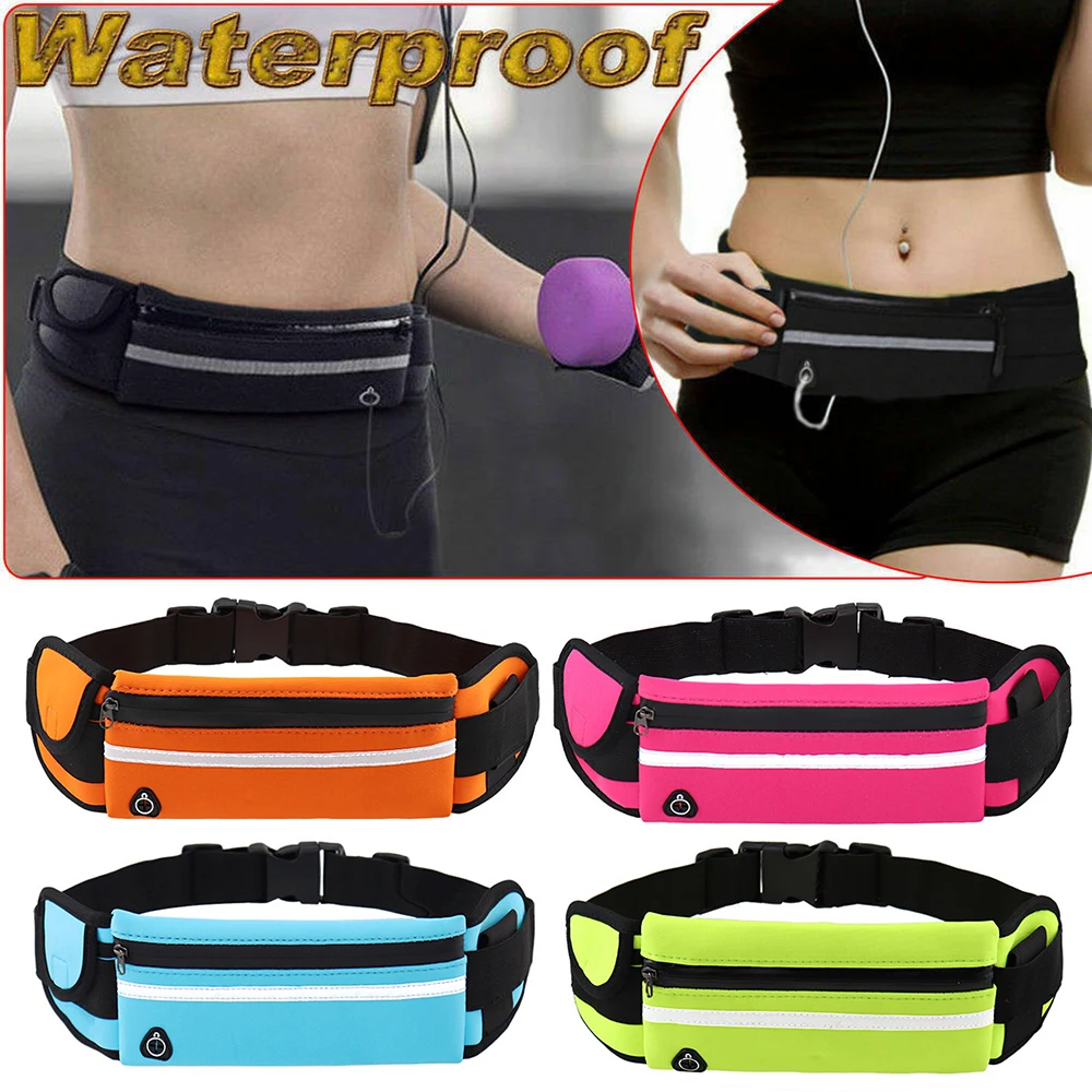 1~10PCS Travel multifunctional Sports pocket mini fanny pack for men women Portable convenient USB waist pack waterproof phone