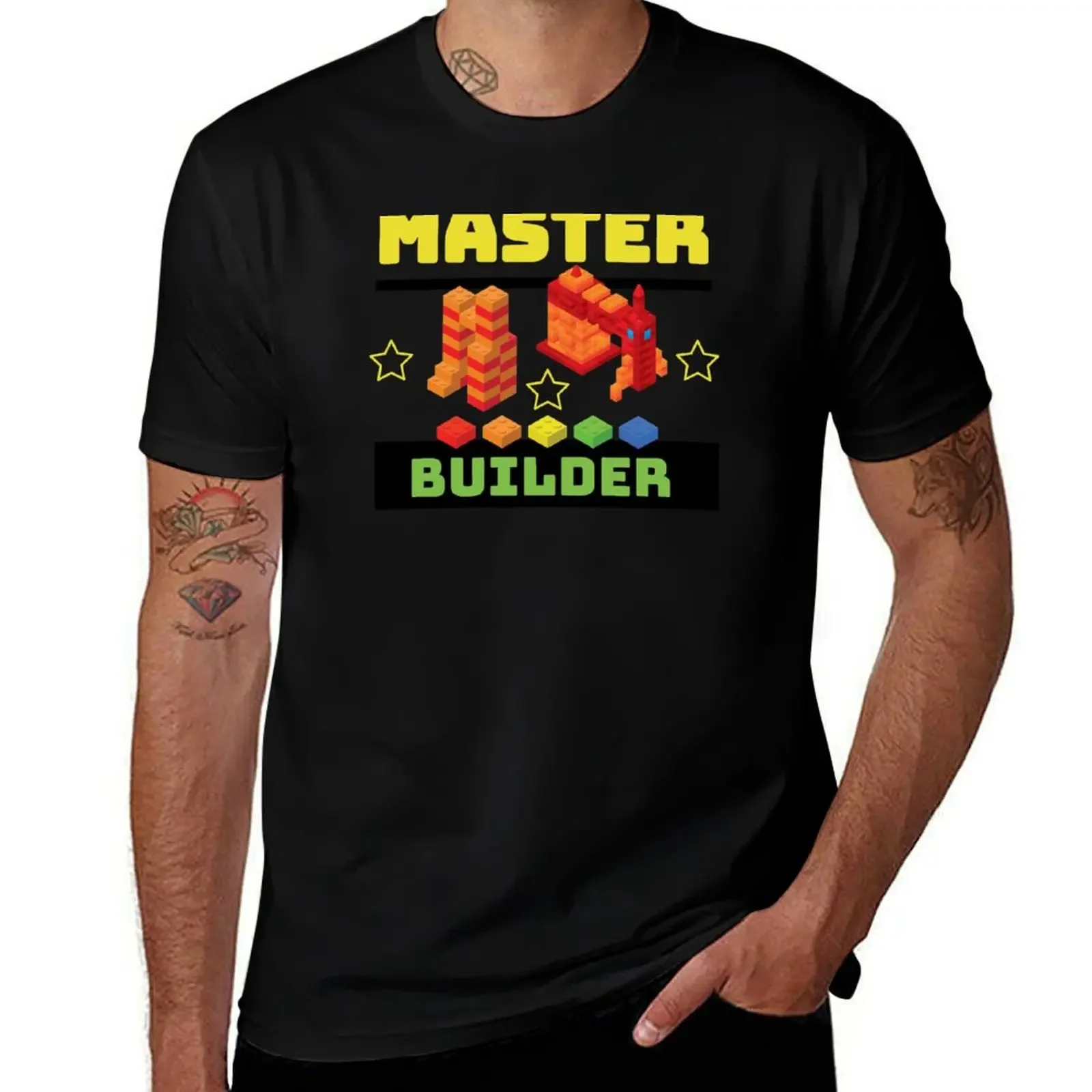 Master Builder - Building Block Toy Fun Brick Engineer T-Shirt vintage vintage anime shirt men tshirt