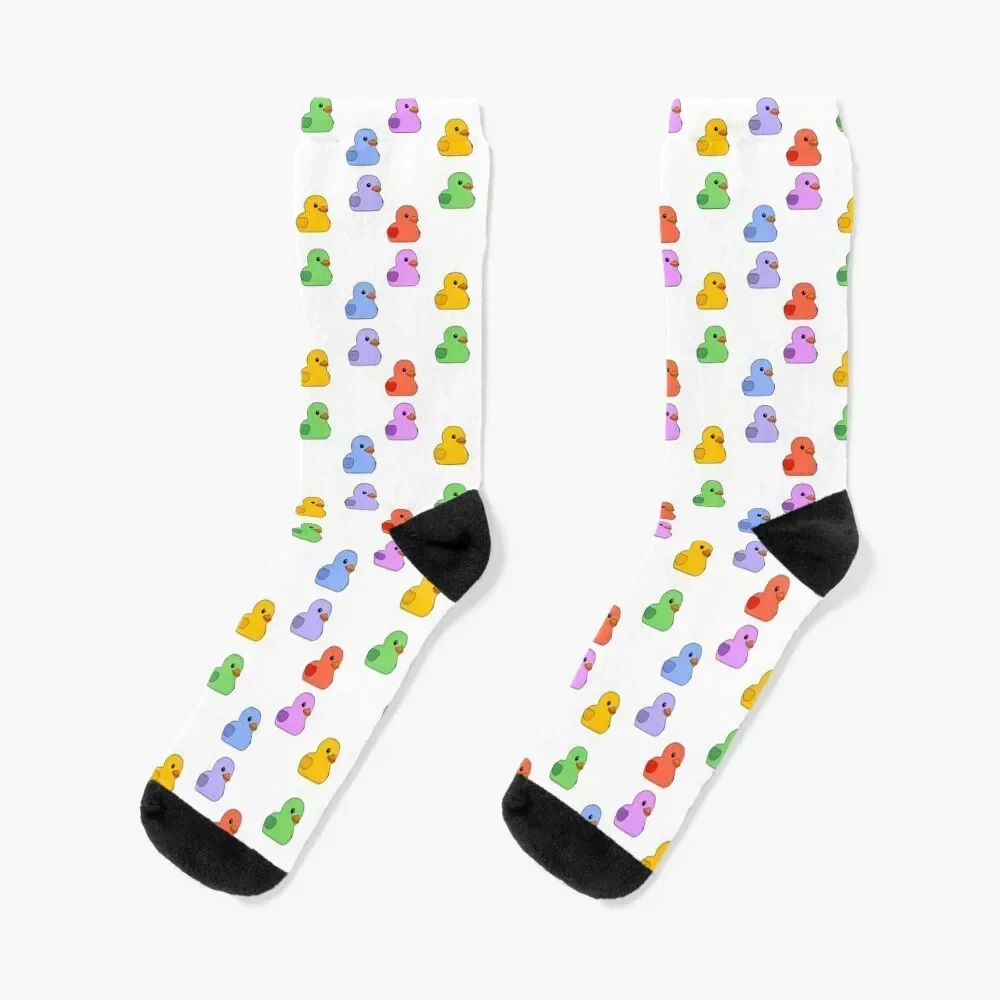 

Colourful Rubber Duckies Socks colored cotton Luxury Woman Socks Men's