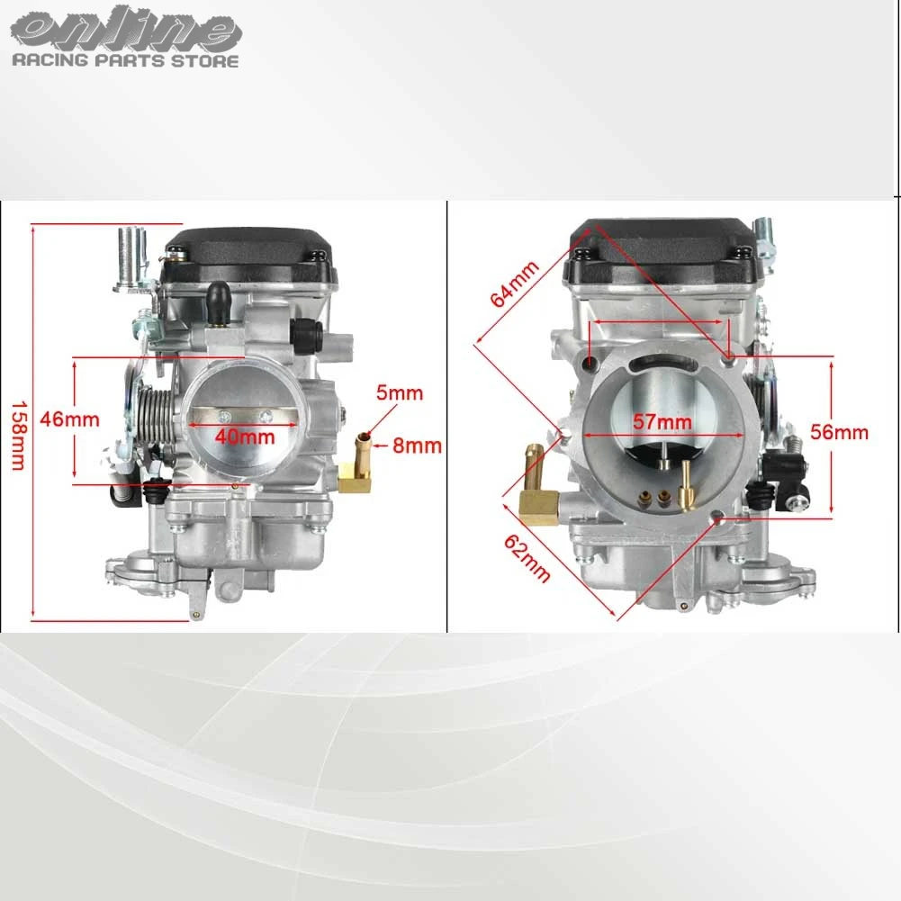 Motorcycle CV40 40mm Carburetor For Harley Davidson Sportster Road King Super Glide 40mm CV 40 Fuel System Accessories 27421-99C