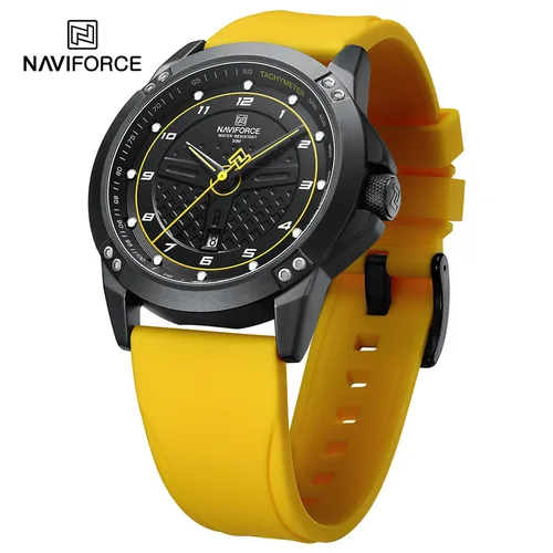 Reloj NAVIFORCE para hombre, moda clásica, fecha luminosa, resistente al agua, correa de silicona deportiva, relojes de pulsera de cuarzo, reloj Masculino 2025