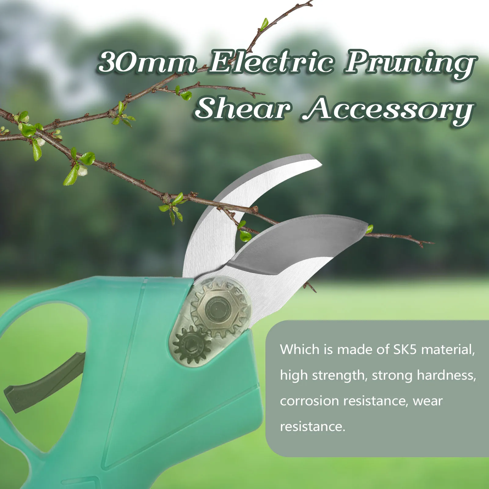 Cordless Pruner 3 Pairs of Cutting -Blade 30mm Electric Pruning Shear Accessory Efficient Fruit Tree Bonsai Pruning Branches Lan