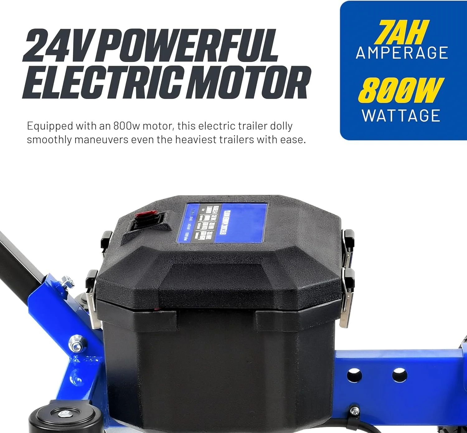 مقطورة كهربائية دوللي مع محرك 800 وات 7 أمبير تيار مستمر 24 فولت عربات يدوية لسهولة الحركة حتى 440 رطل #4