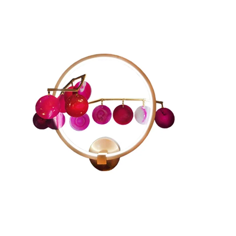 ULANI Modern Wall Lamp Round Creative Design Agate Flower Sconce LED Decorative Fixtures Corridor Lighting