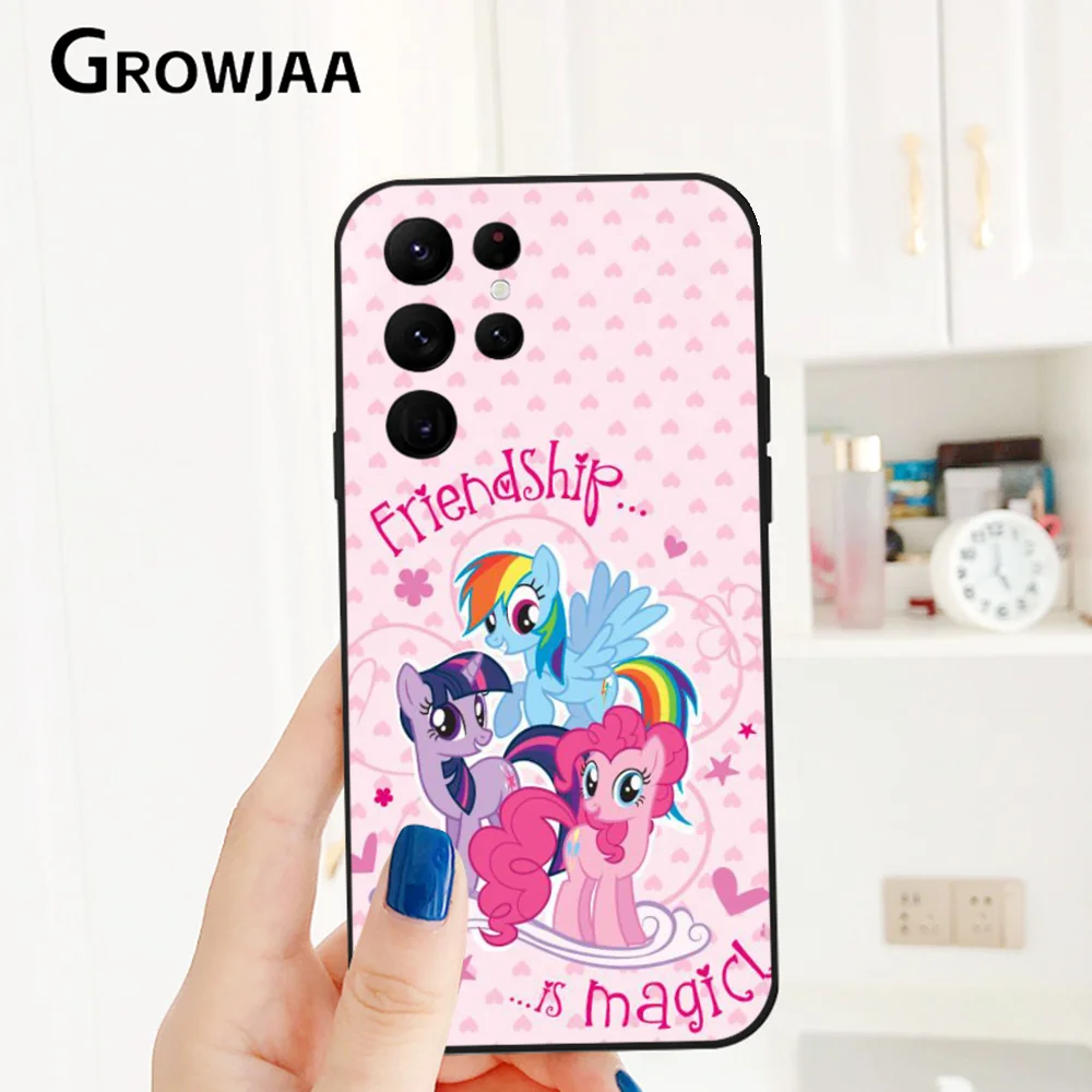 My L-Little P-Pony Cute Cartoon Phone Case for Samsung Galaxy S24 Ultra S22 S23 Ultra S21 S20 5G Protective Silicone TPU Funda