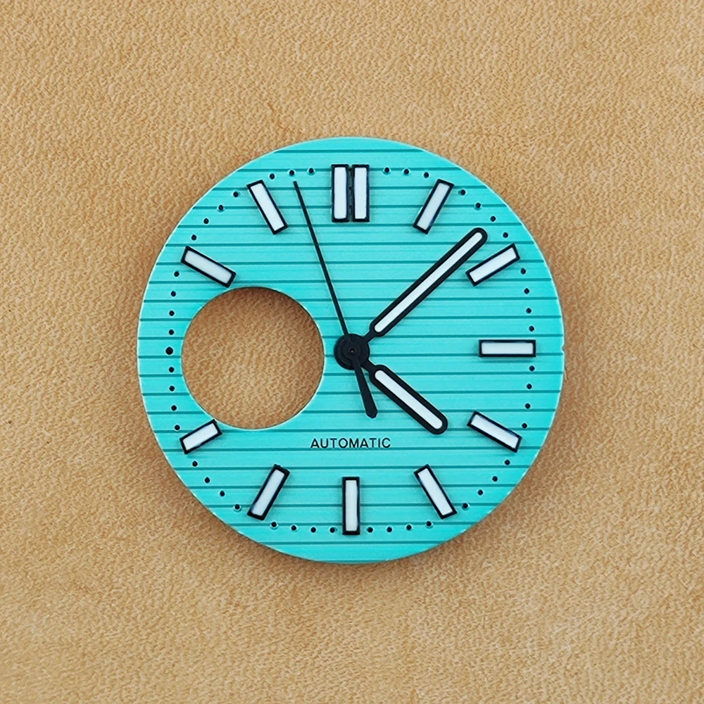 29.8mm NH38 Dial Hollow Out Dial Custom logo dial Green Luminous for Nautilus NH38 Movement Watch Accessories Repair Tools