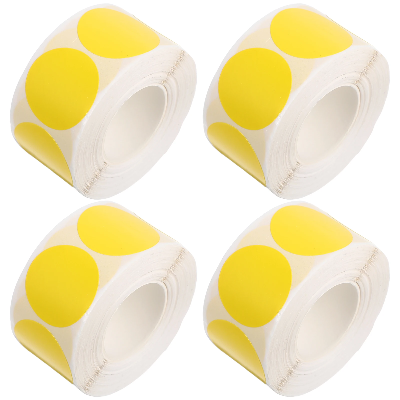 1000pcs Blank Round Dot Stickers For Color Coding 1 Inch Yellow Adhesive Labels Writable Circle Stickers For Garage Sale