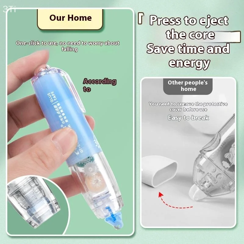 360 °   تدوير النقاط الغراء الأسطوانة مزدوجة الوجهين الشريط القلم 5 متر إعادة الملء لاصق لسكرابوكينغ Crafts بها بنفسك الحرف اللوازم المكتبية المدرسية