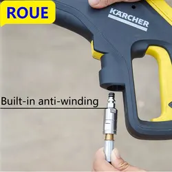 High Pressure Washer Pipe Connector for Karcher Pressure Gun Hose 360 Degree Rotation Connector Anti-tangle Swivel 3/8 male