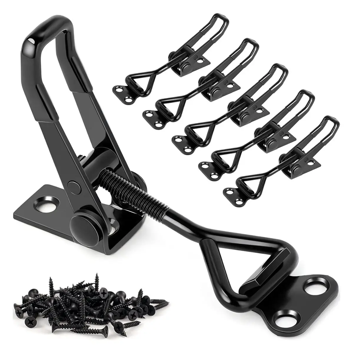 A74U Adjustable Toggle Lock Clamp, 4001-330Lbs Quick Release for BBQ Grill, Tool Box, Trunk 5 Pack