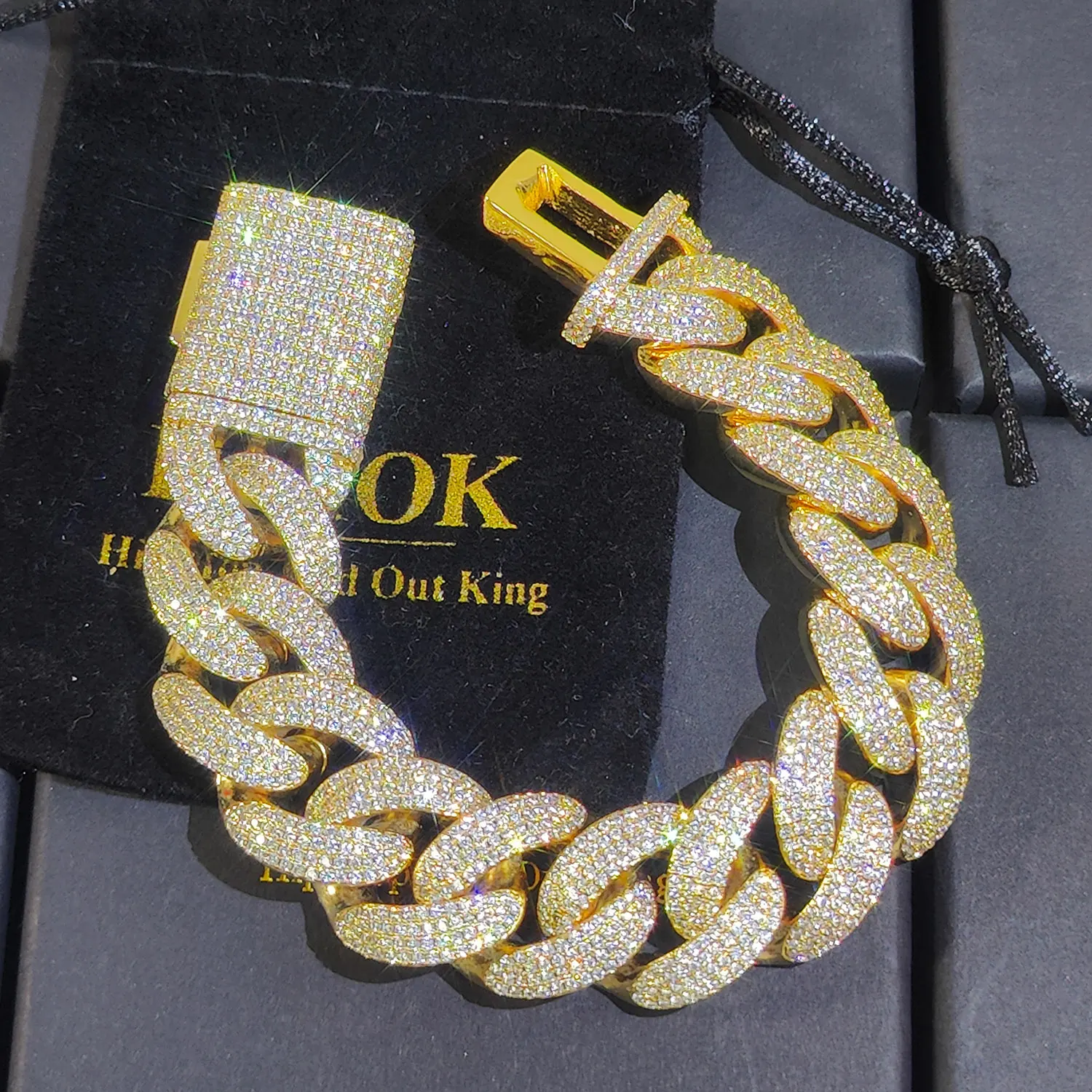 4 Rows Cuban Link Bracelet For Men Women Silver/Gold Plated Bracelets Iced Out Miami Bracelet Hip Hop Jewelry Boy Girl Gift