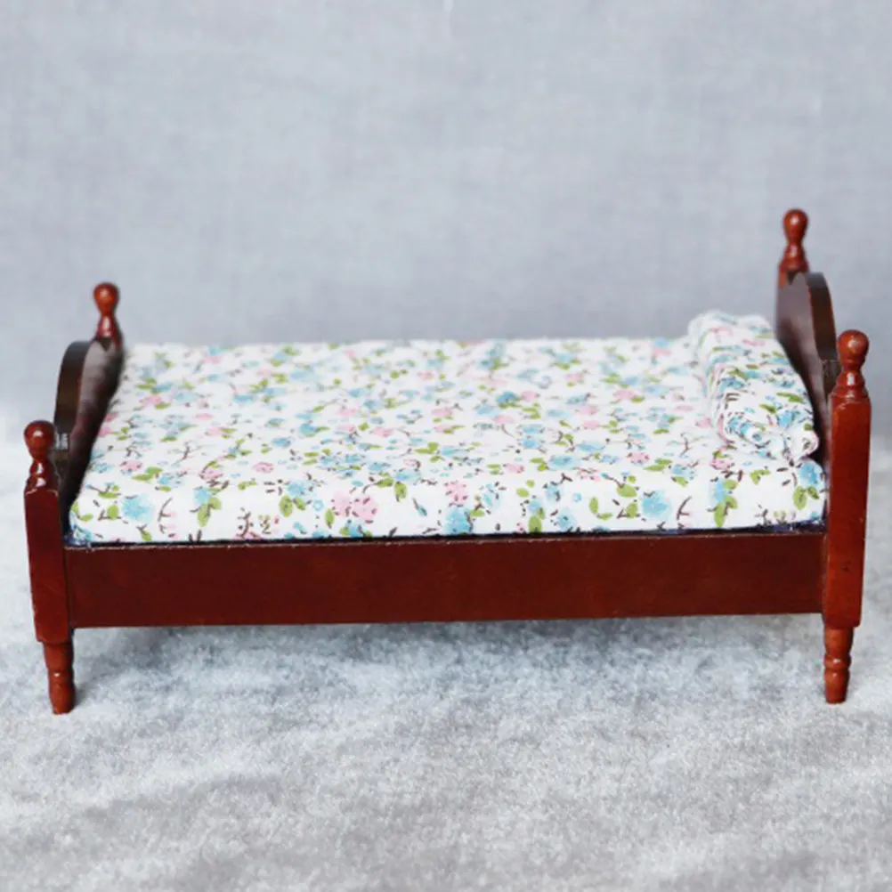 

Набор для сборки миниатюрного домика своими руками: кровать для кукольного домика, милая мебель для спальни, строительные материалы