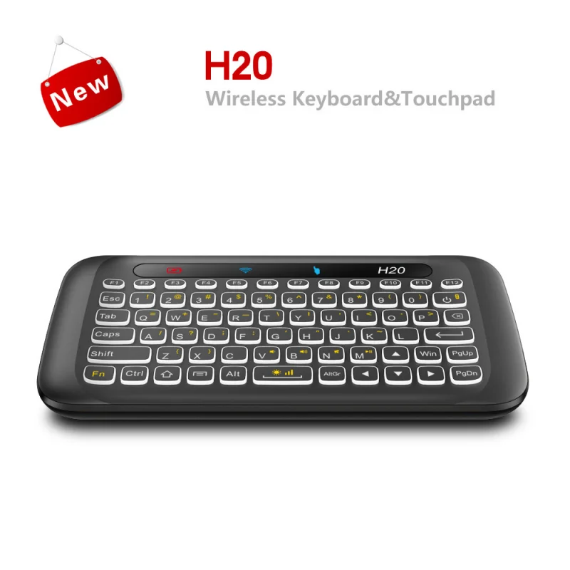 Mini Wireless Keyboard Backlit Touchpad Mouse Double Sided Keyboard and Mouse Combo Set Seven Colour Breathing Lights H20