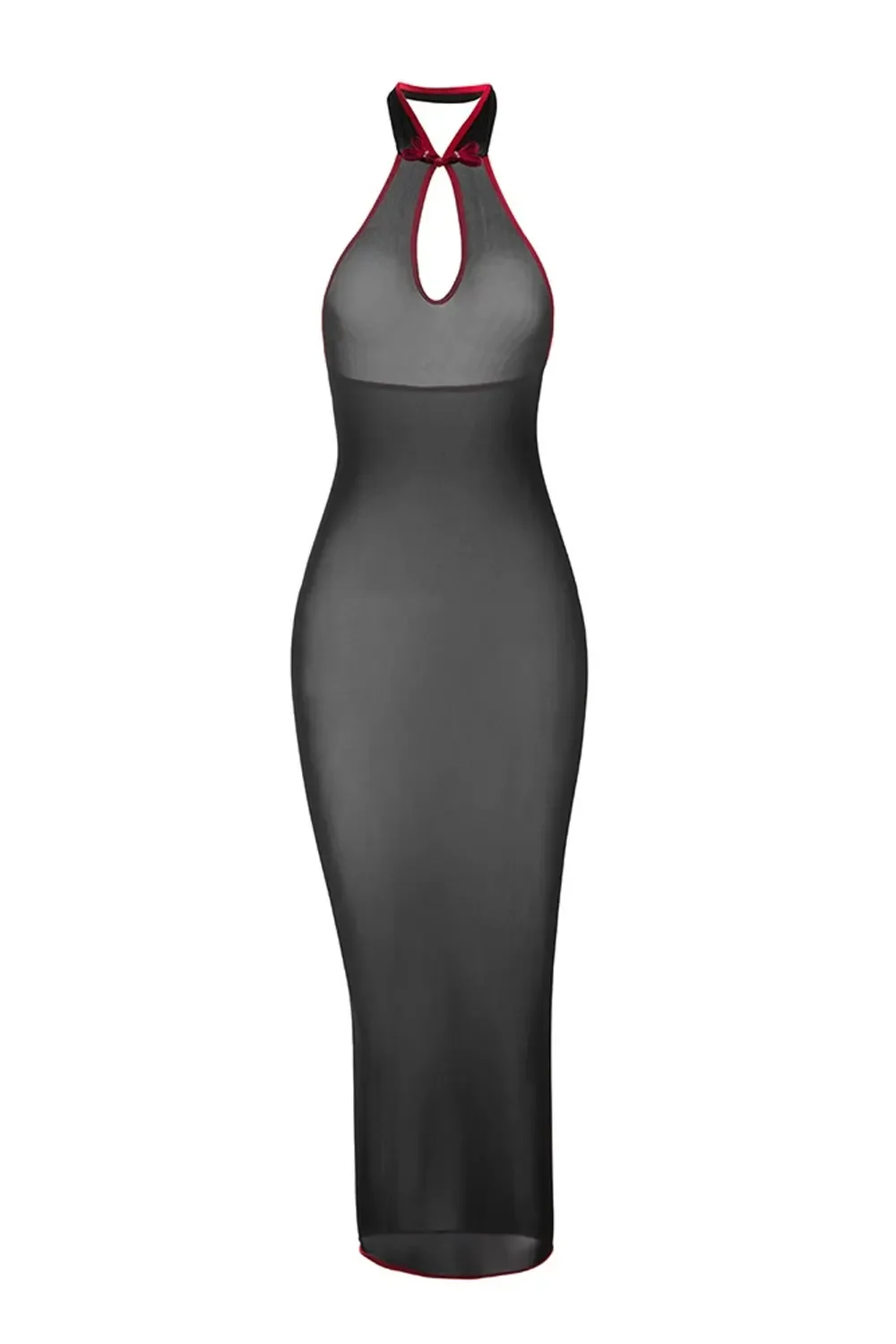 섹시한 여성용 8D 912핀 오일 글로시 샤이니 치파오 드레스 홀터 바디콘 타이츠 드레스 시스루 엘라스틱 메이드 드레스