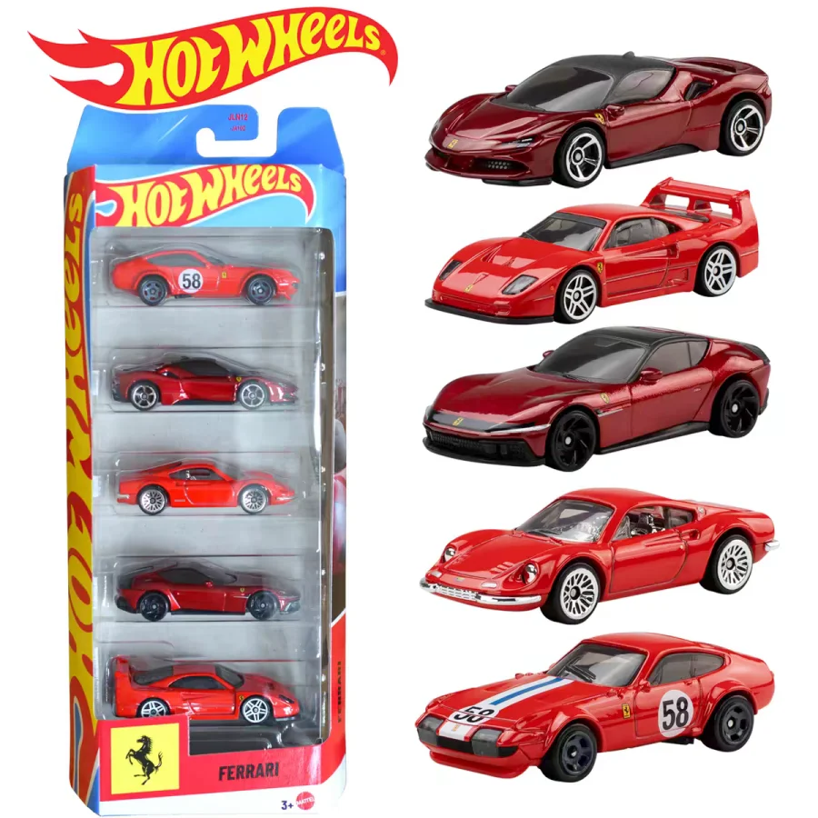 new-2026-hot-wheels-5pcs-ferrari-set-sf90-stradale-f40-1-64-diecast-collectible-model-cars-track-racing-alloy-toys-for-boys-gift