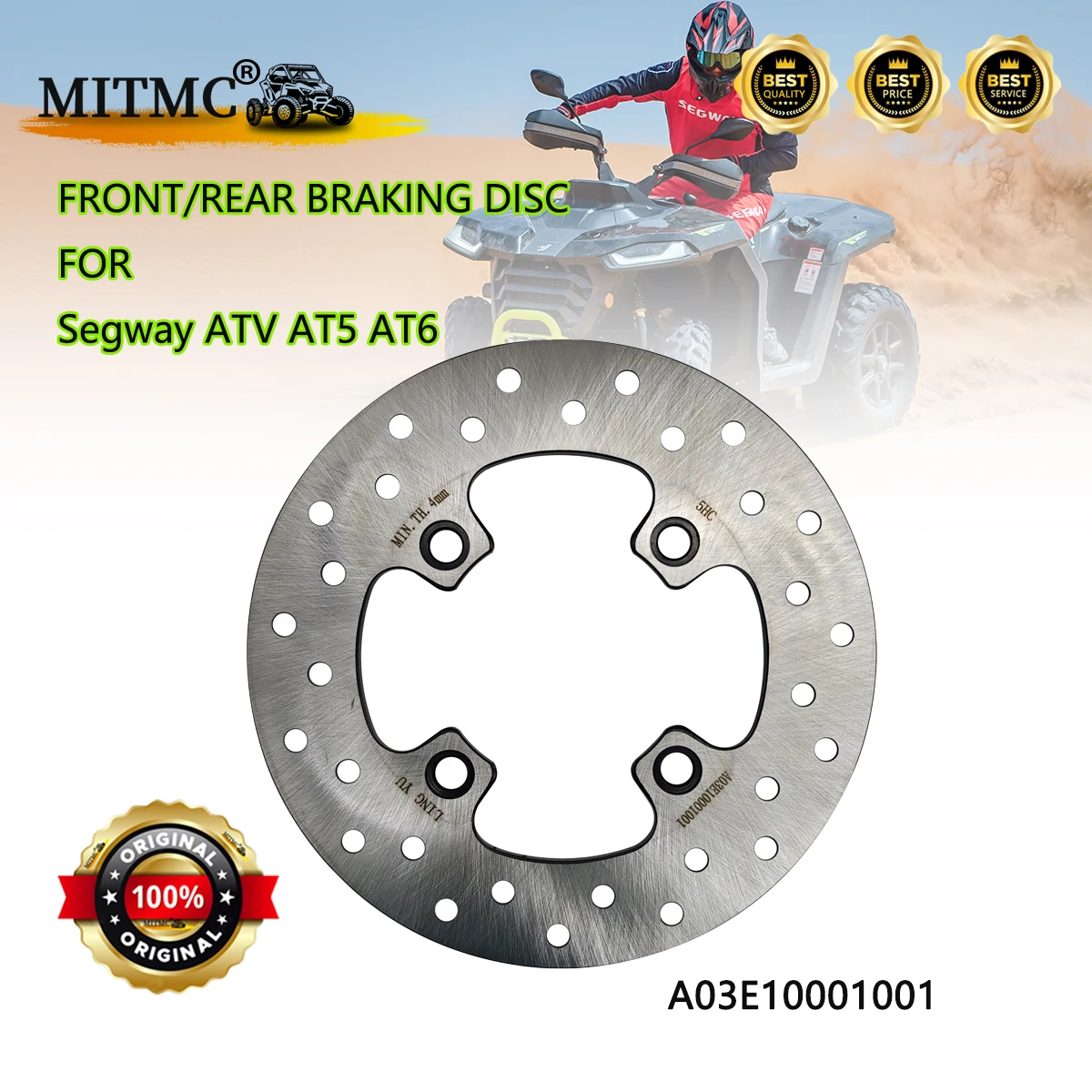 

1PC FRONT/REAR BRAKING DISC FOR Segway ATV AT5 AT6 A03E10001001