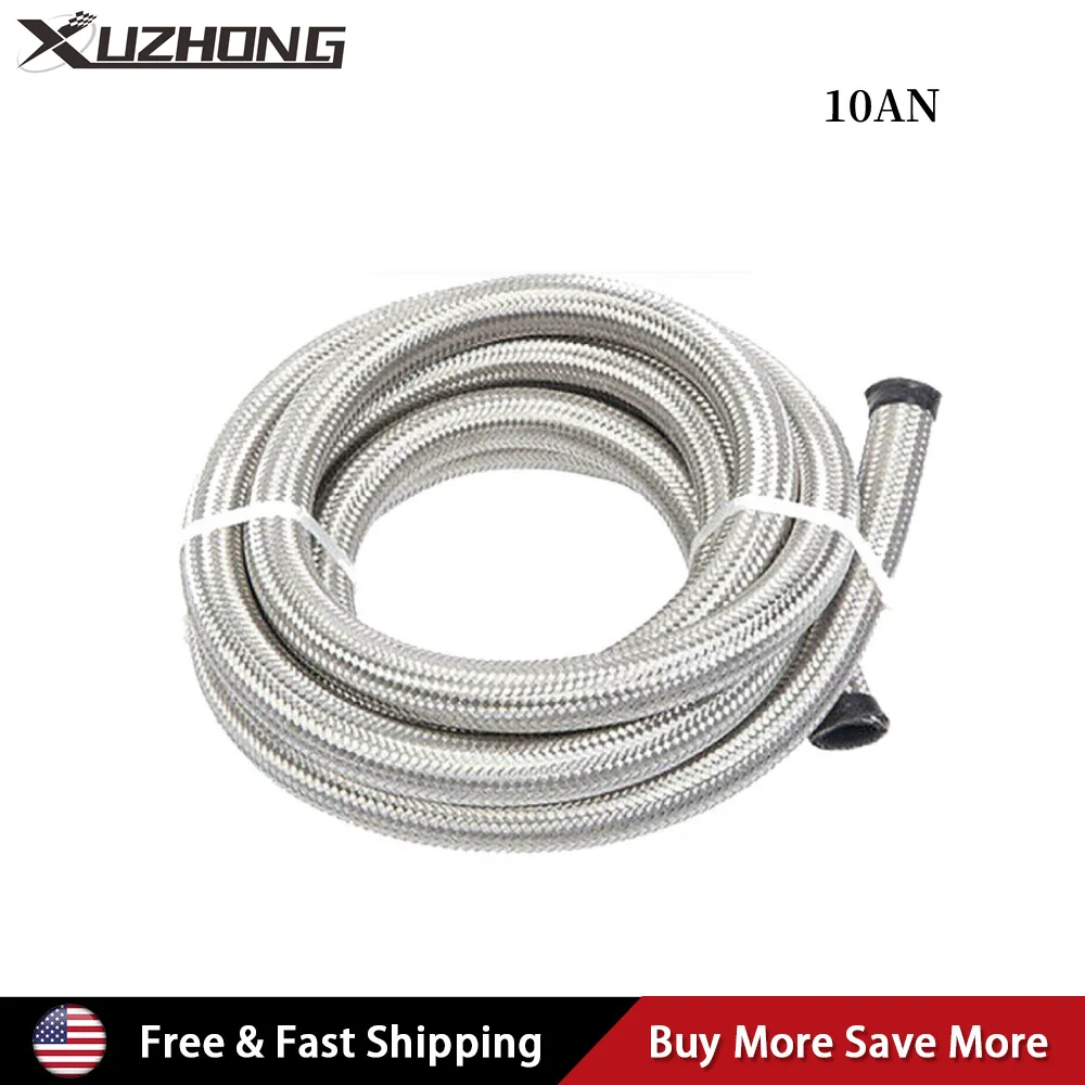 

Universal 10AN 5/8" Stainless Steel Braided CPE Oil Gas Fuel Hose Fuel Line