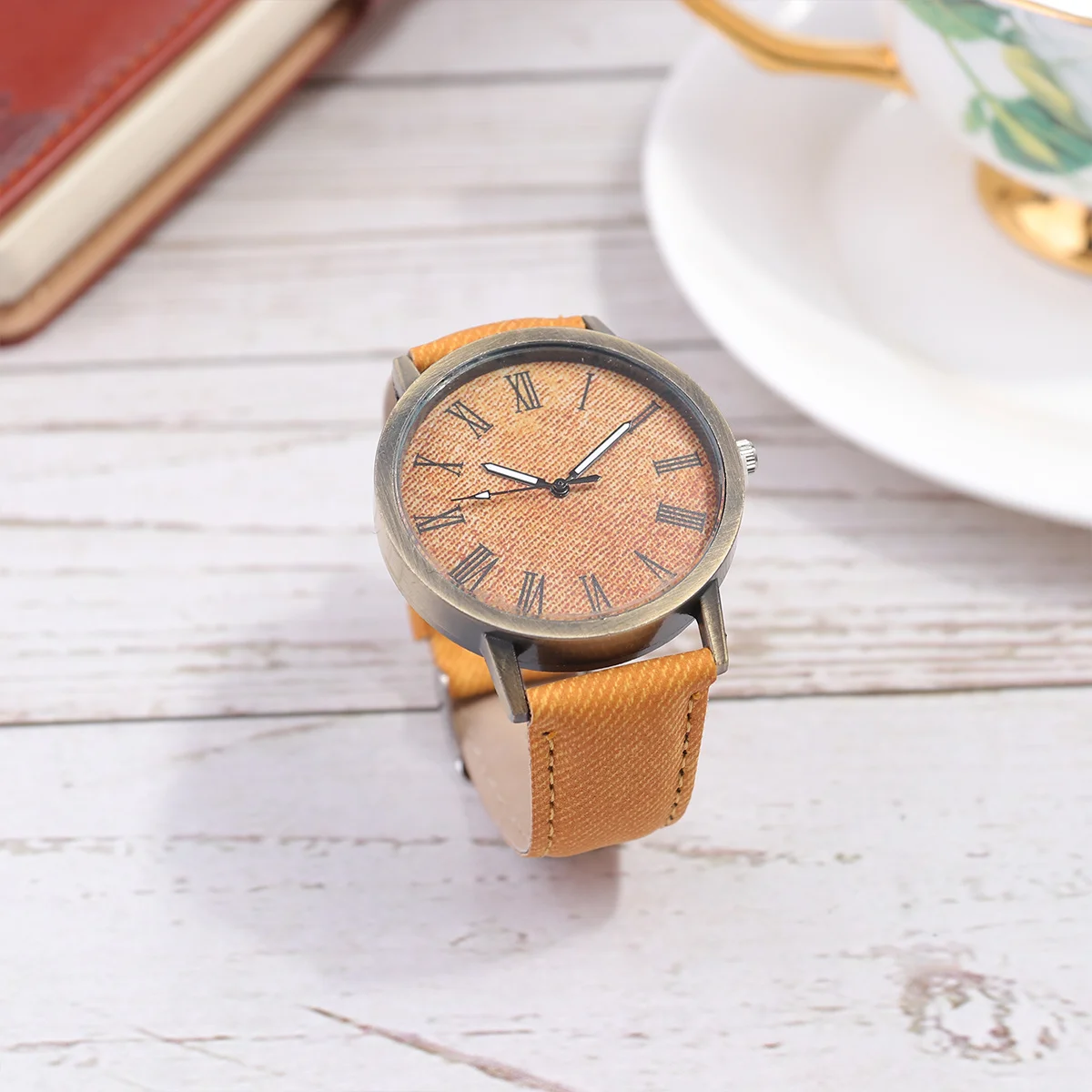 

Durable Canvas Watch Fashion Wrist Watch Pink Quartz Comfortable Elegant Silent Precise Time Suitable Any Occasions