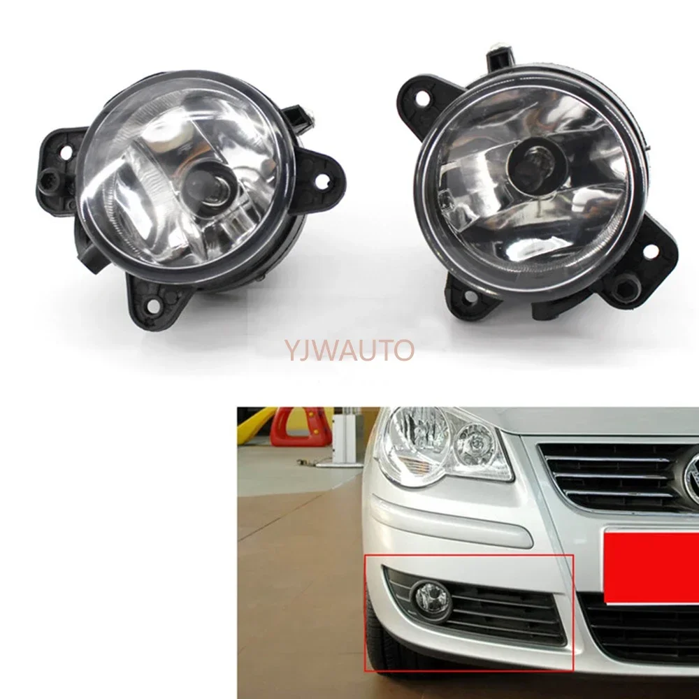 For VW Polo 9N 2005 2006 2007 2008 2009 Foglights Car Fog Lamp Auto Signal Lamp Front Bumper Grille Driving Fog Light Assembly