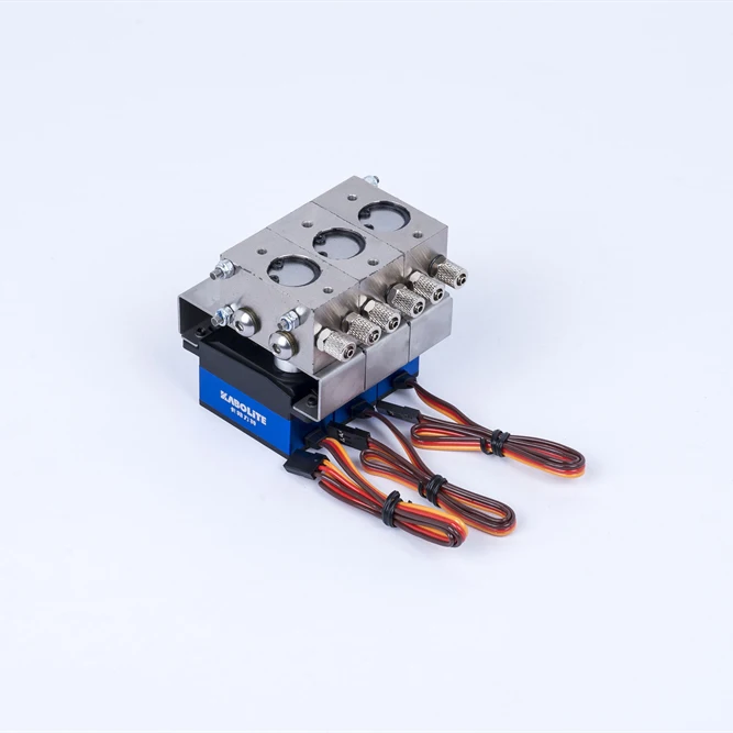 KABOLITE Rc Model Metal Reversing Valve with Steering Gear 1/12 1/14 Rc Engineering Excavator Model Reversing Valve K970