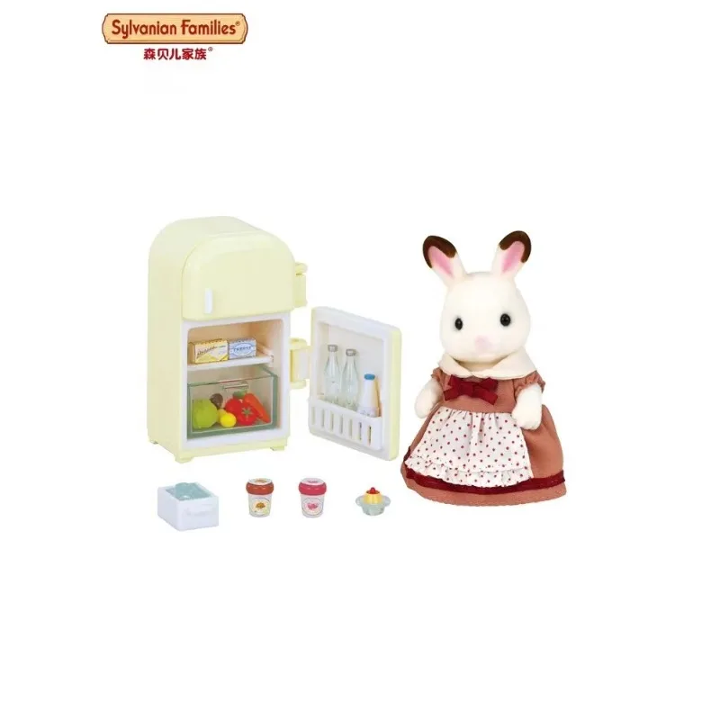Sylvanian Families-Ensemble de meubles de colonne vertébrale lapin en chocolat pour filles, modèle de beurre mignon Kawaii, jouets pour enfants, cadeaux d'anniversaire