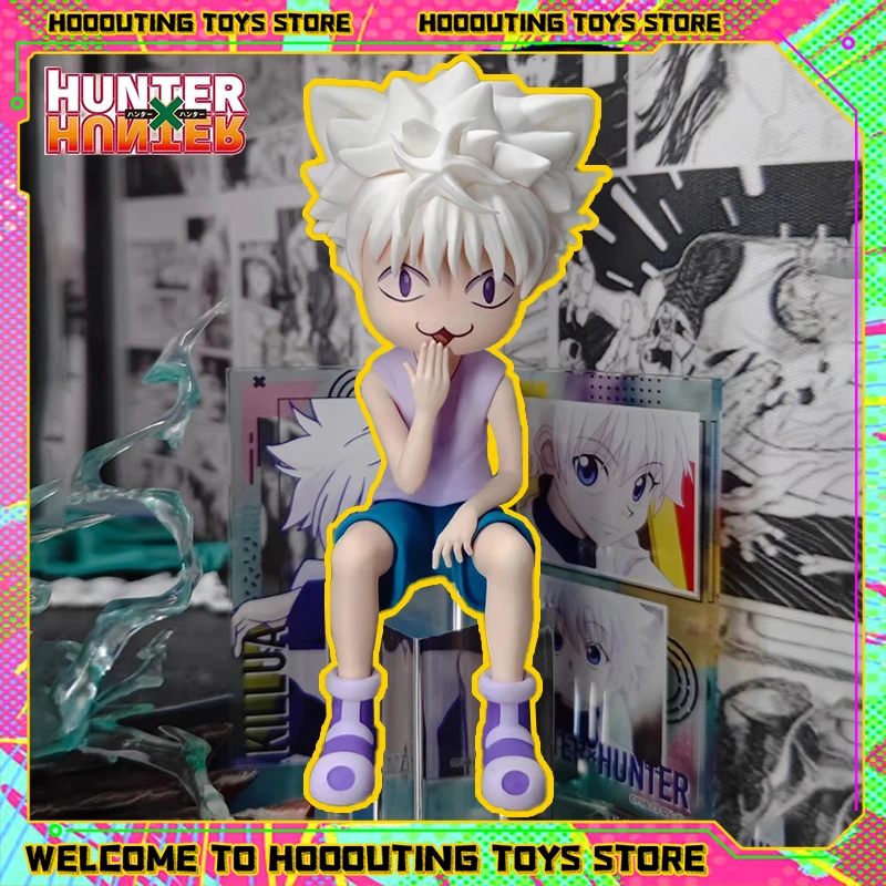 HUNTER HUNTER Animation Peripheral Ornaments Cute Cat Face Killua Zaoldyeck GK Figure Two-dimensional Ornaments Tide Play