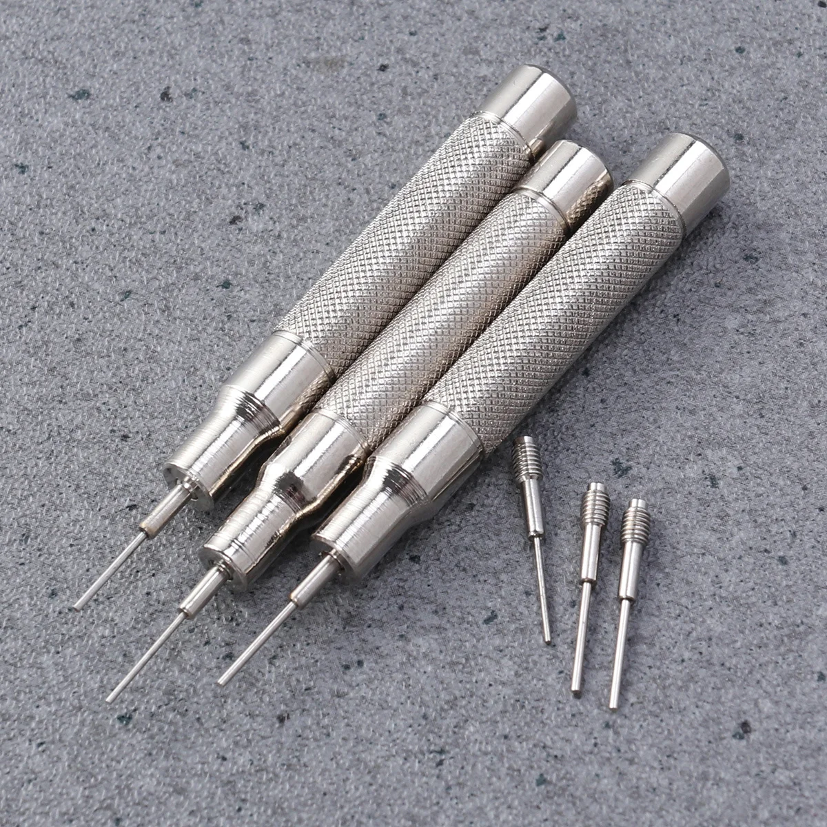 

Watch Repair Kit Disassembly Mini Hand Tool Plug Tap Steel Straight Set Spare Needles 07mm 08mm 09mm for