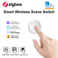 New ZigBee Button Scene Switch Intelligent Linkage Smart Wireless Wall Push Button works with Zigbee2MQTT Ewelink Alexa Alice