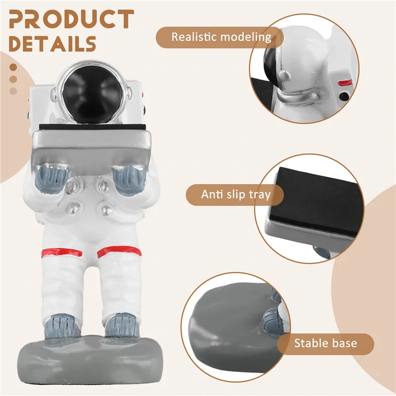 A19E-Astronaut Watch Display Box, Resin Craft Storage Case For Watches Decorative Watch Holder For Living Room