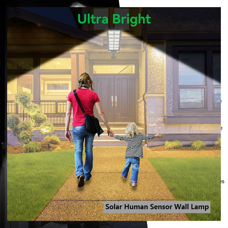 

Solar Spotlight Lights Outdoor Garden Lamps Super Bright Outdoor Waterproof Lighting Street Lights Human Dual Sensor Wall Sconce