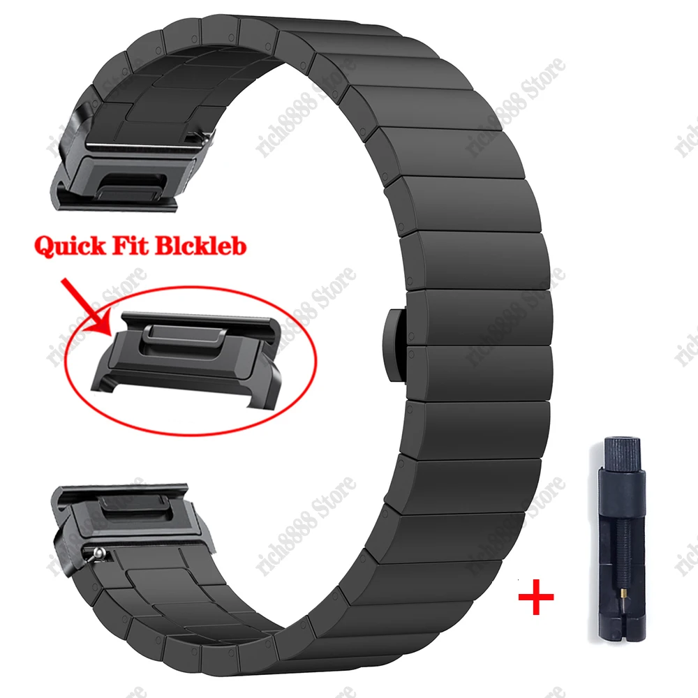 20 22 26MM For Garmin Fenix 6s 7X Pro Solar EPIX GEN 2 Tactix 7 6 Enduro 5X Plus 3HR Descent MK1 Mk2 Strap Band Stainless steel