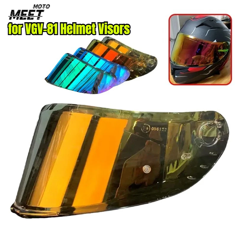 

For VGV-81 Helmet Visors Full Helmet Color Plated Lenses for Night Vision Black Tea Specially Equipped Helmet Accessories Moto