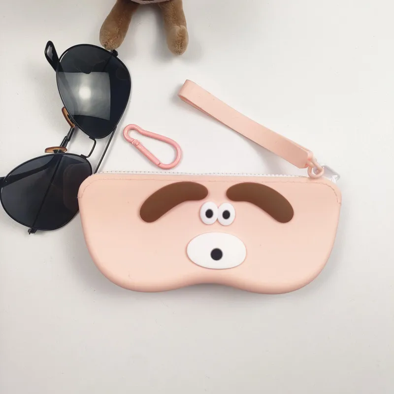 

Silicone Eyeglasses Protector Cases Drop-proof Storage Bag Glasses Hanging Bag Anti-Pressure Protective Cover Women Man Gift B3
